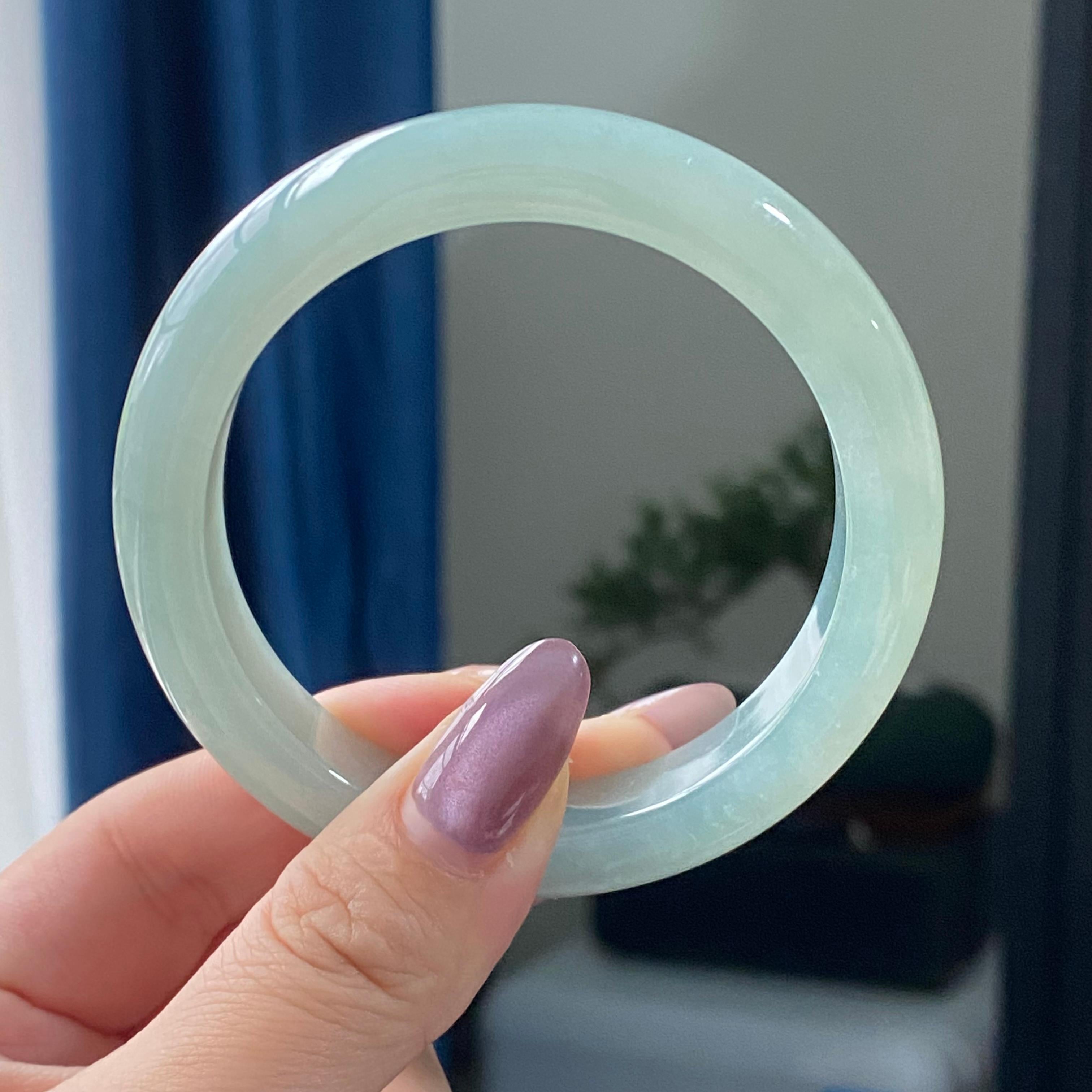 糯冰种晴底平安镯手镯（57圈）（yc196183）