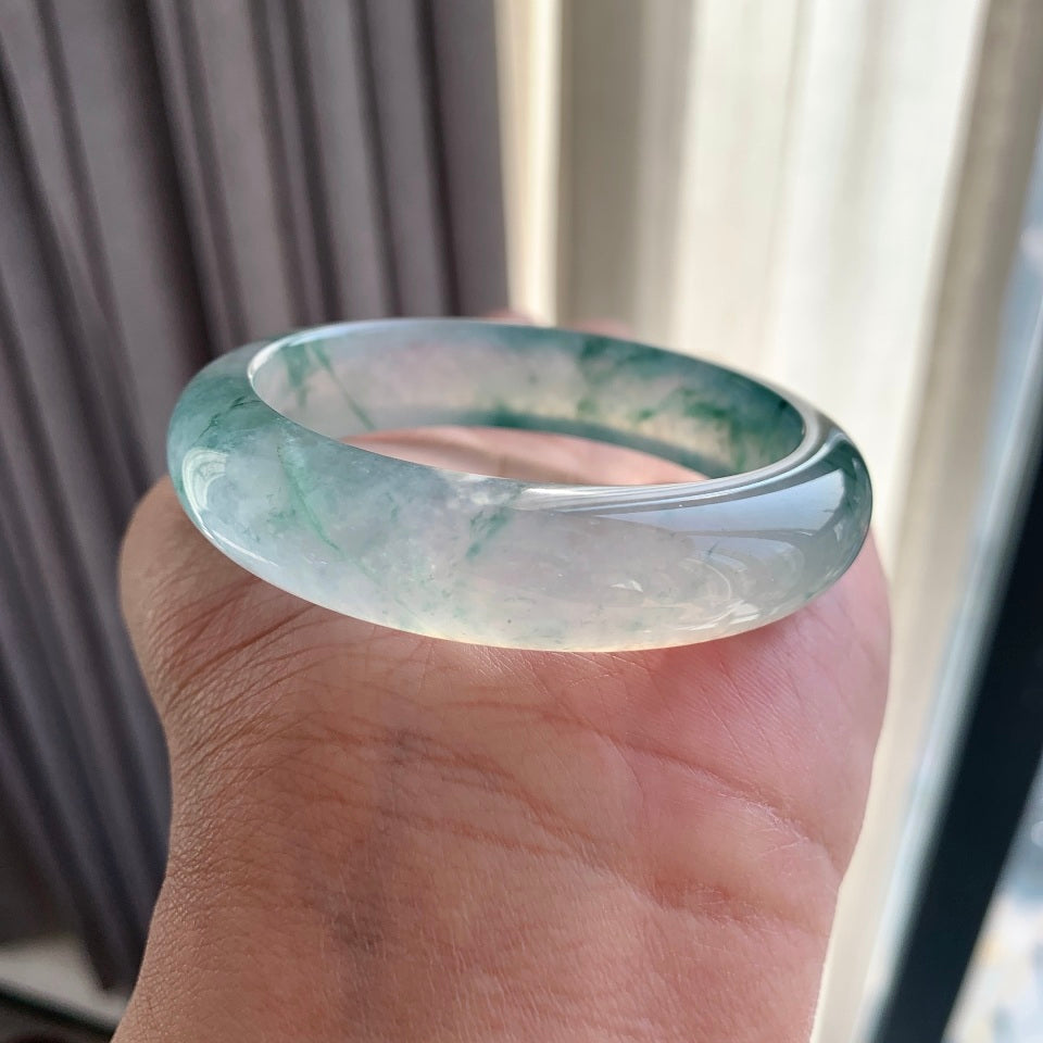 冰飘花平安镯（53.7mm）（yc057043）