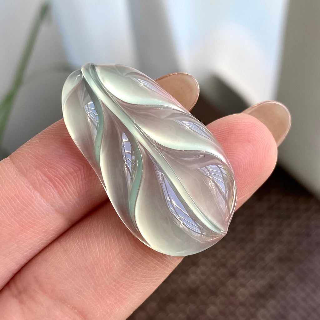 高冰种晴底玉叶吊坠（yc266156）