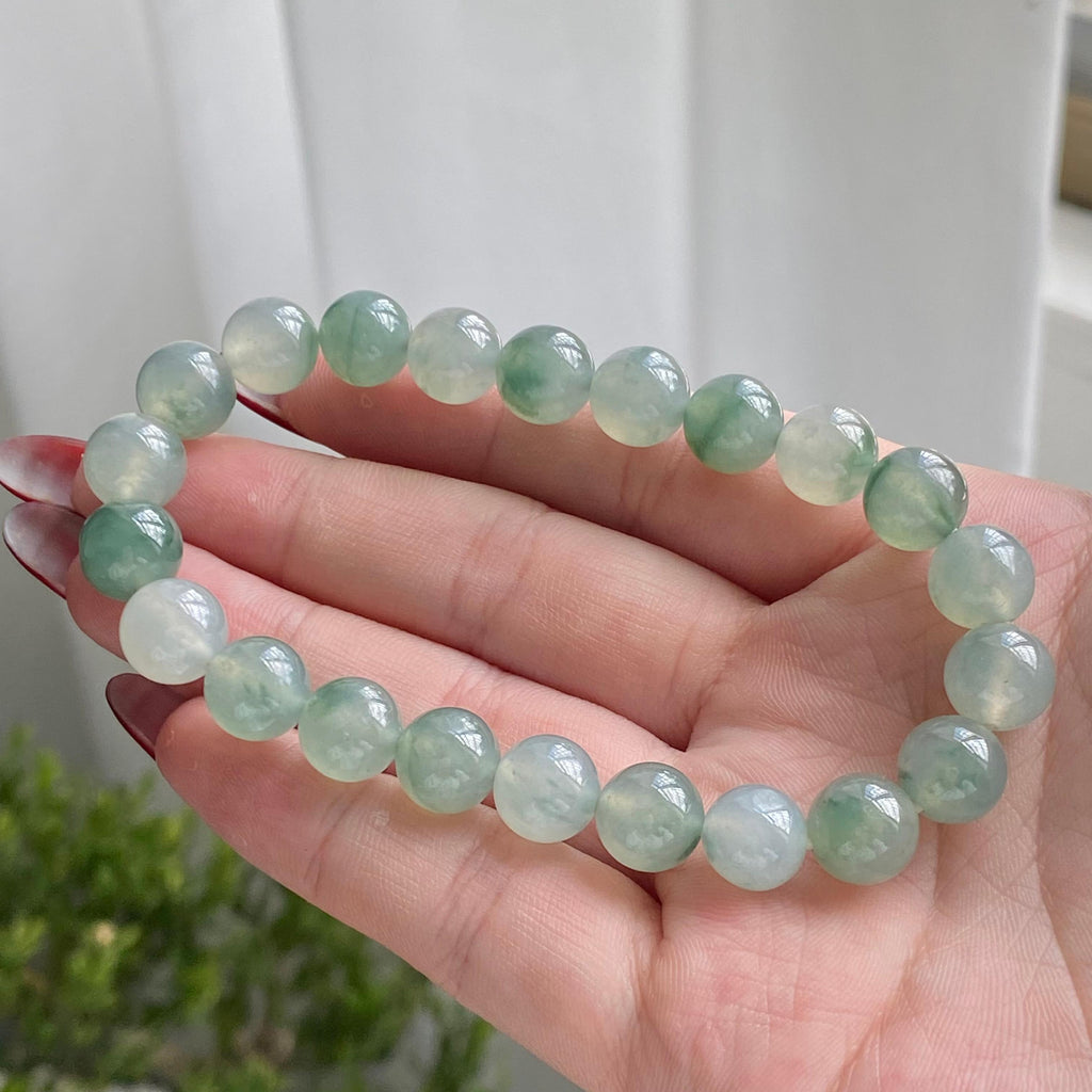 冰种飘花单圈手串（22颗）（yc213868）