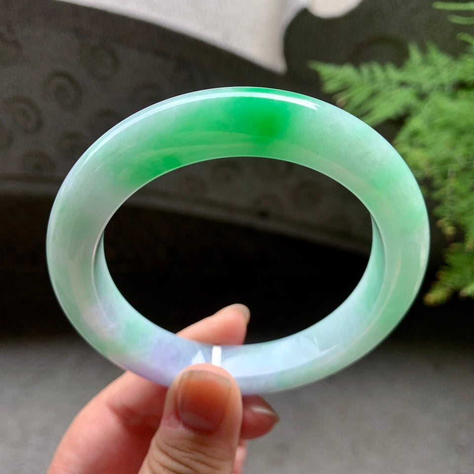 细糯种春彩平安镯（63mm）（yc097041）