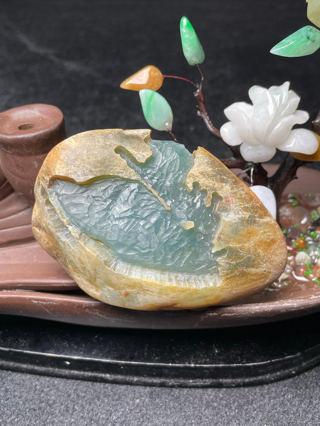 大马坎开窗冰蓝晴牌子料（yc524103）
