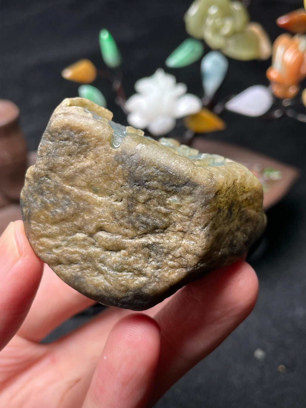 莫西沙开窗雪花棉飘花挂件料（yc494011）