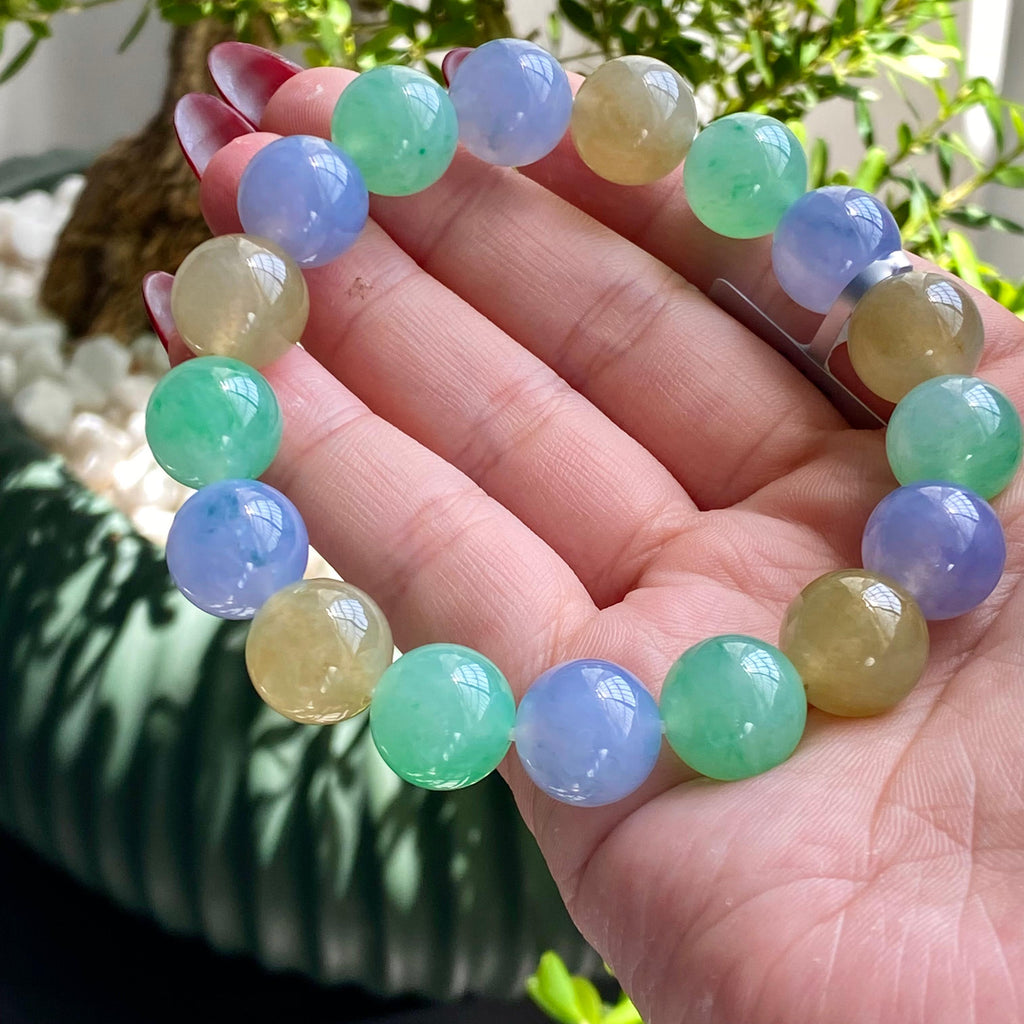 冰种多宝单圈手串（17颗）（yc203643）