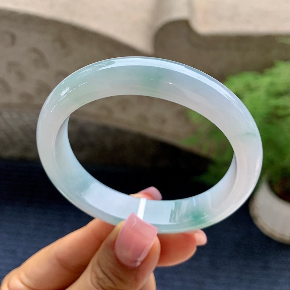 细糯种飘花贵妃手镯（55.6mm）（yc090111）