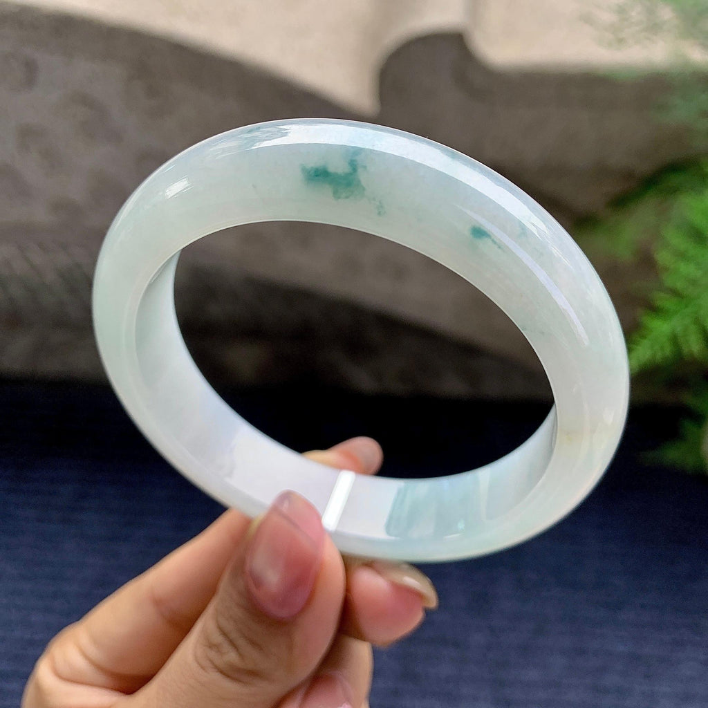 细糯种飘花平安镯（56.3mm）（yc280854）