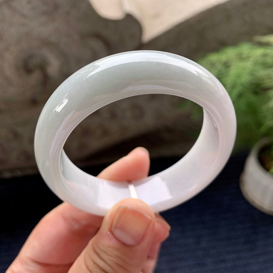 糯种无色宽版轮胎手镯（51.5mm）（yc090925）
