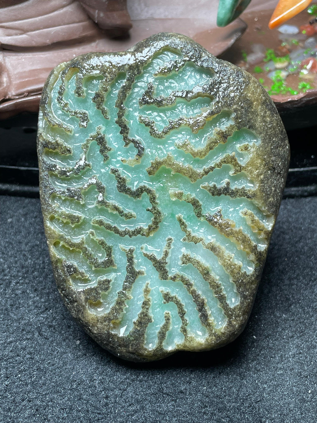 莫西沙特色黄加绿开窗料（yc693742）