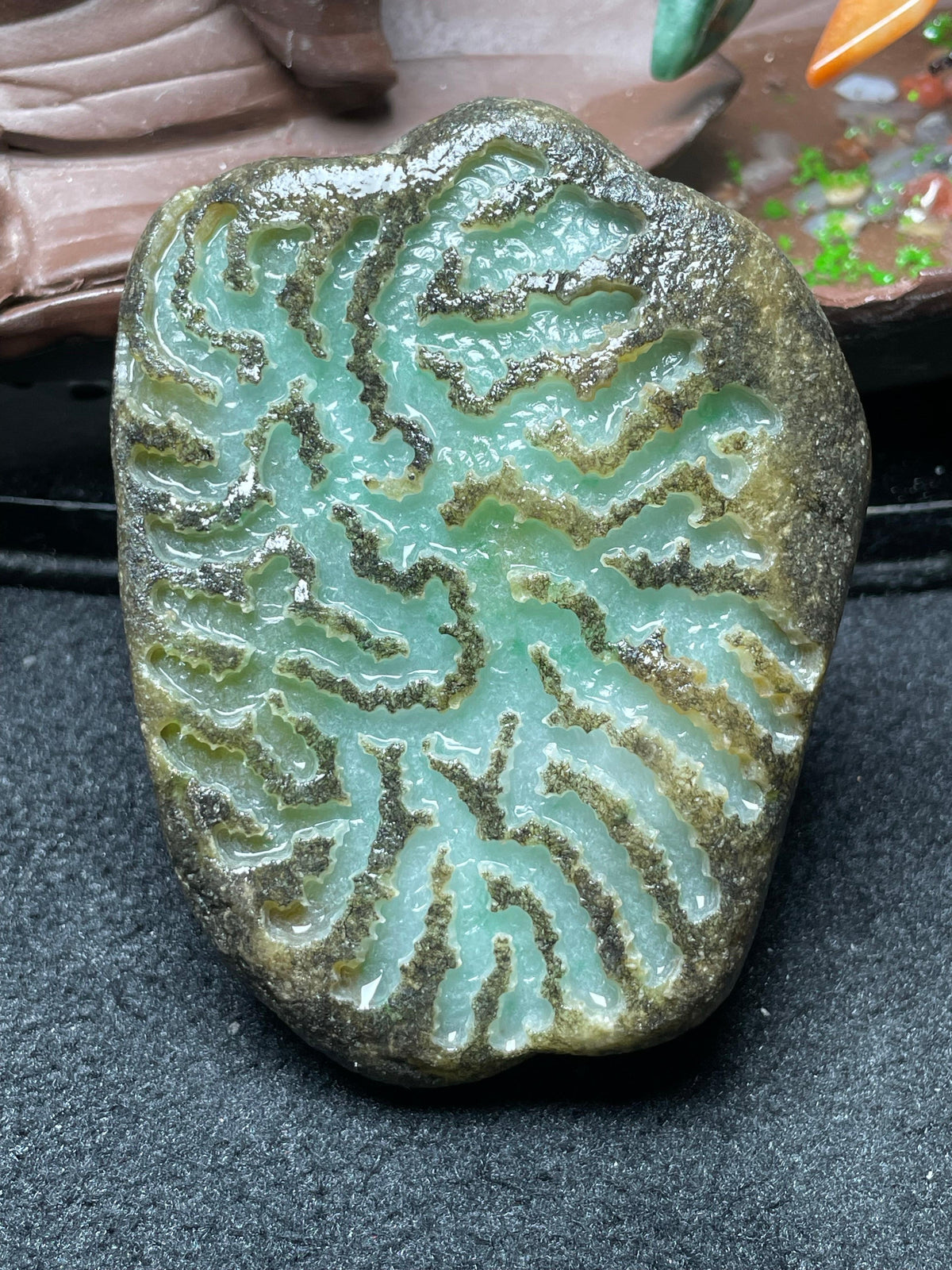 莫西沙特色黄加绿开窗料（yc693742）