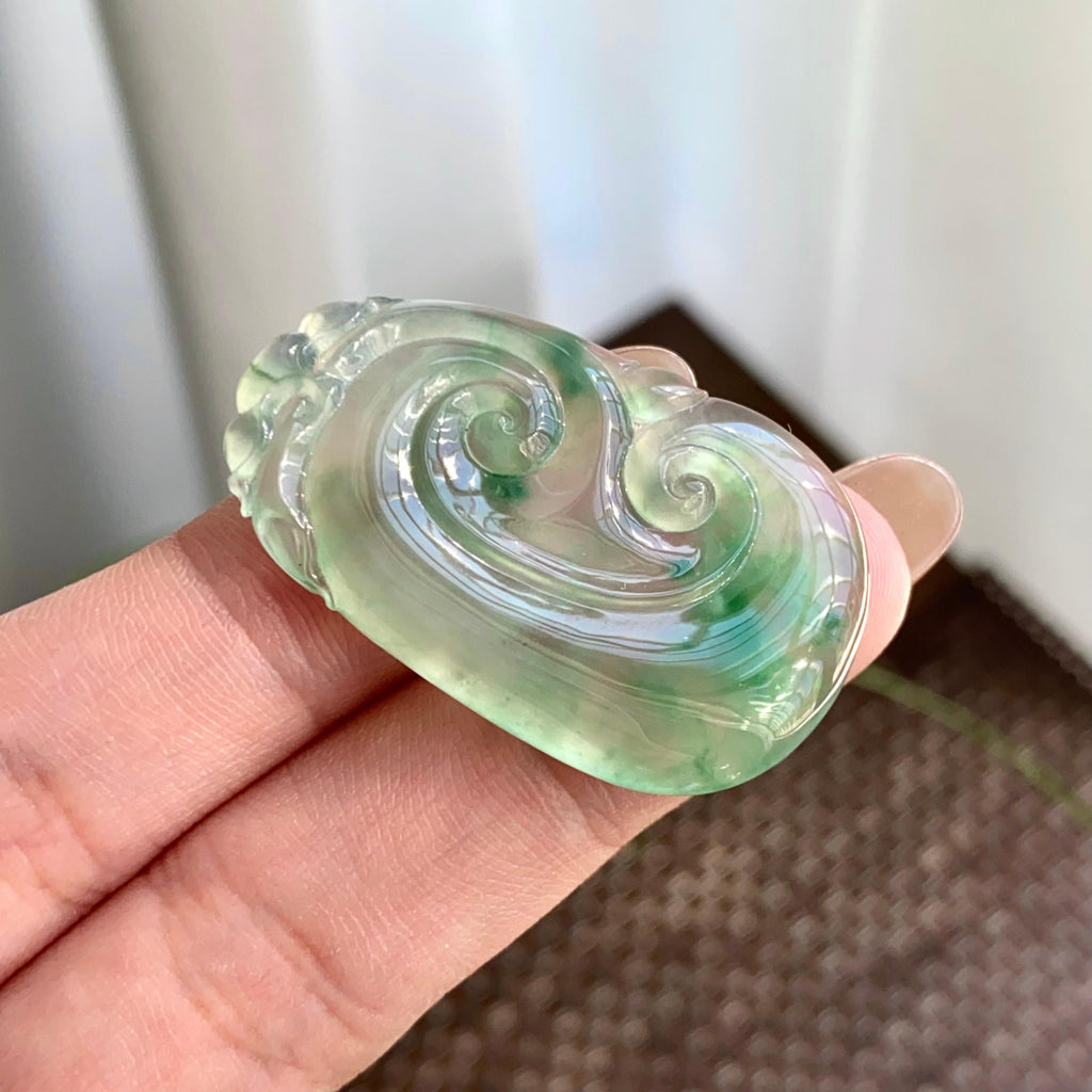 冰种飘花如意吊坠（yc265656）