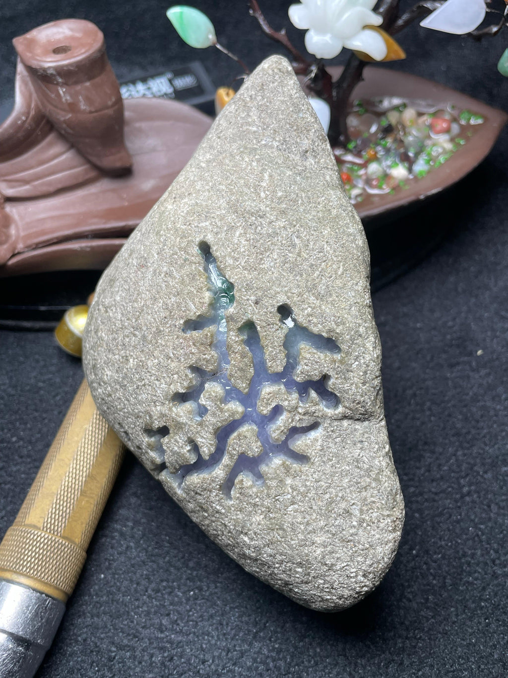 后江紫罗兰飘色飘花春彩开窗料（yc539707）