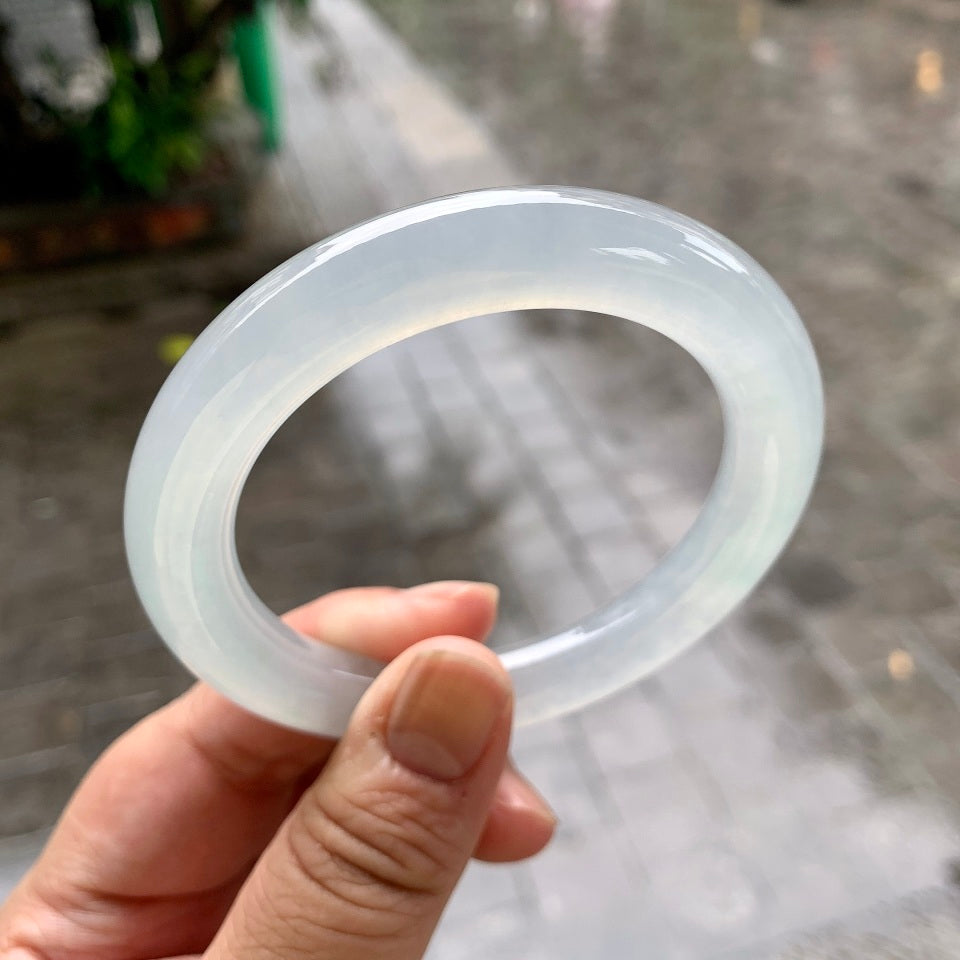 冰种无色圆条手镯（56.6mm）（yc166130）