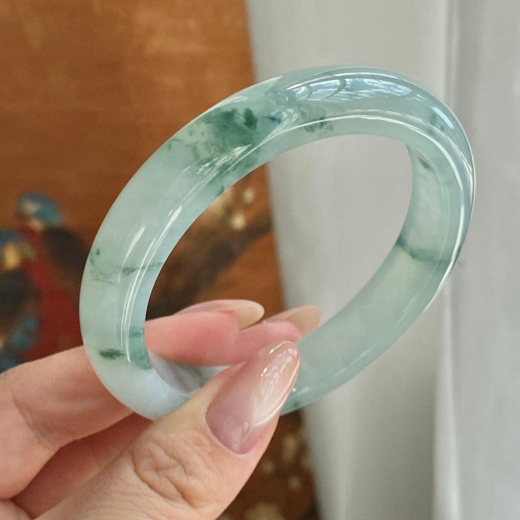 冰种飘花平安镯（57圈）（yc229108）