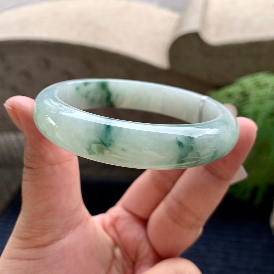 细糯种飘花平安镯（60mm）（yc114581）