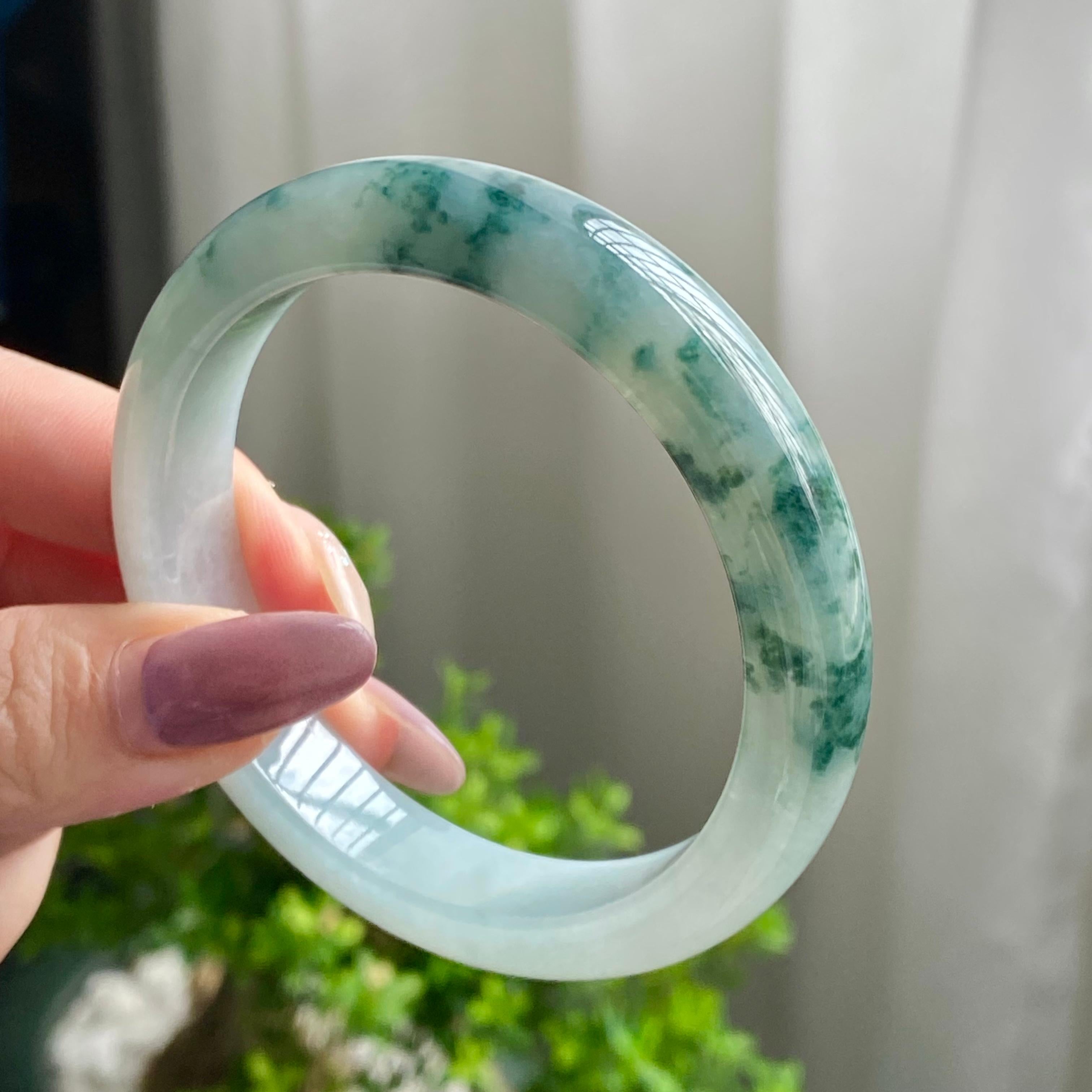 细糯种飘花平安镯（57圈）（yc202562）