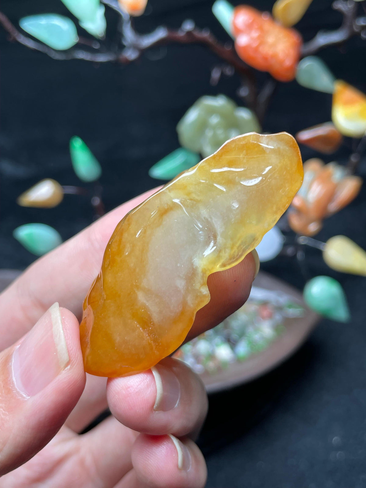 满润蜜糖黄翡片料（yc536310）