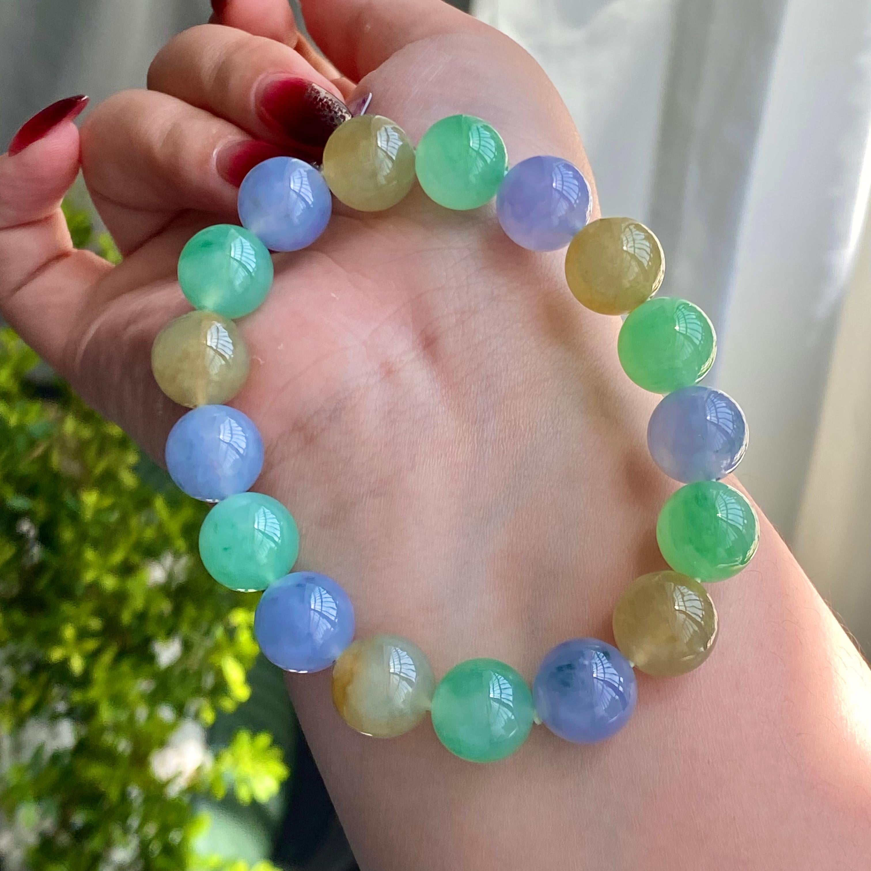 冰种多宝单圈手串（17颗）（yc203643）