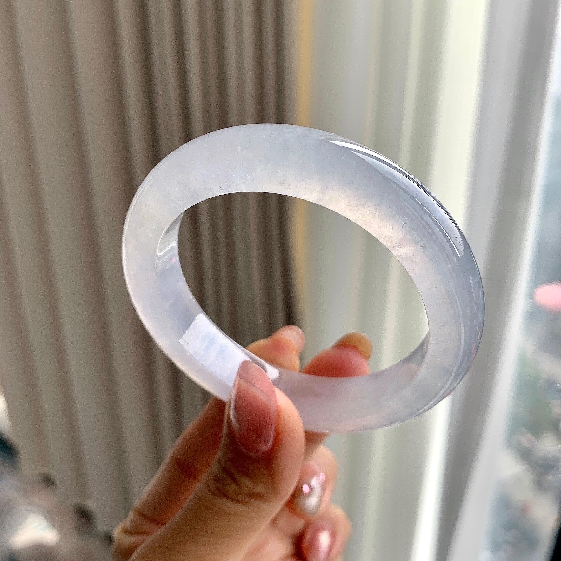 冰种带底色平安镯（55.2mm）（yc283098）