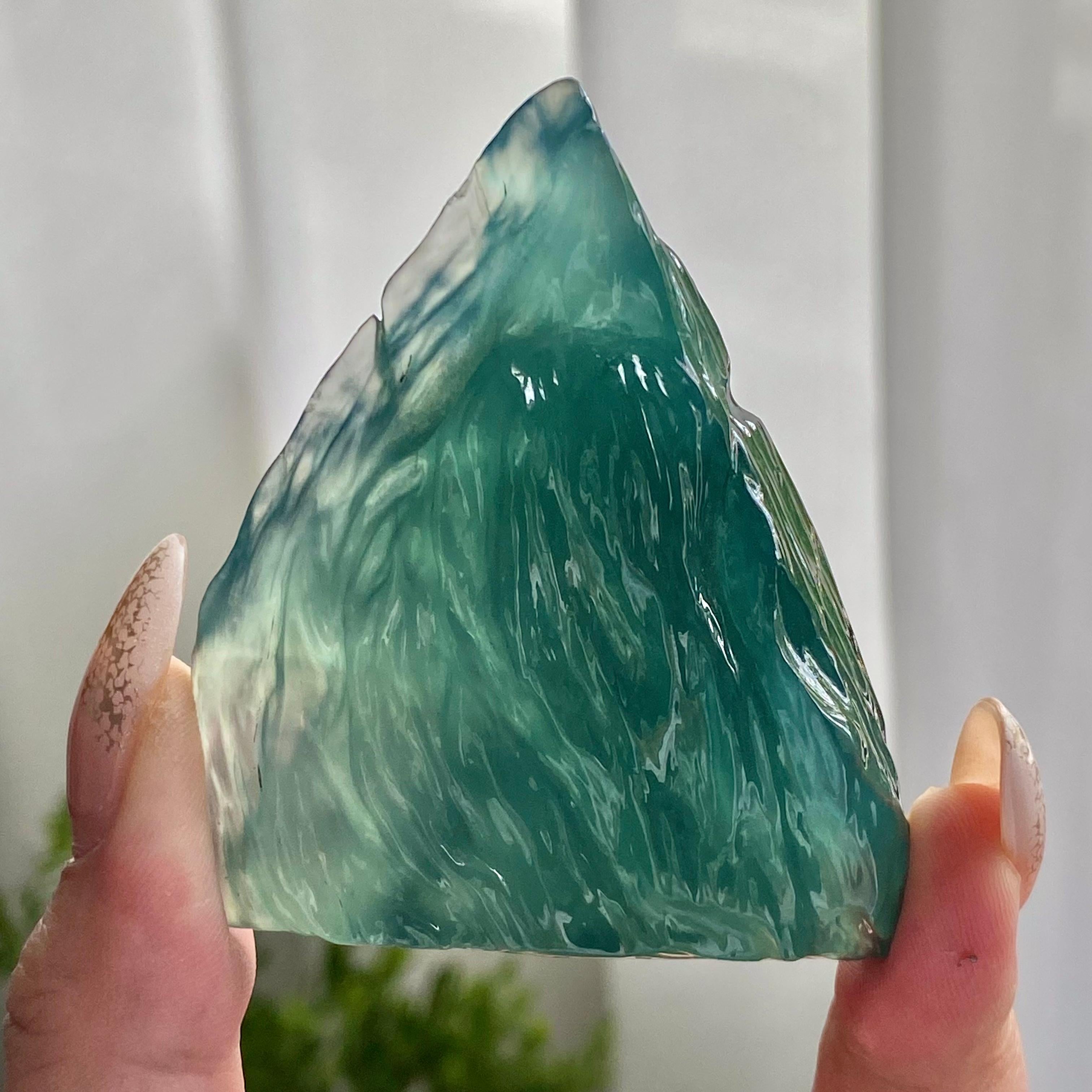 冰种蓝水冰川摆件（yc223128）