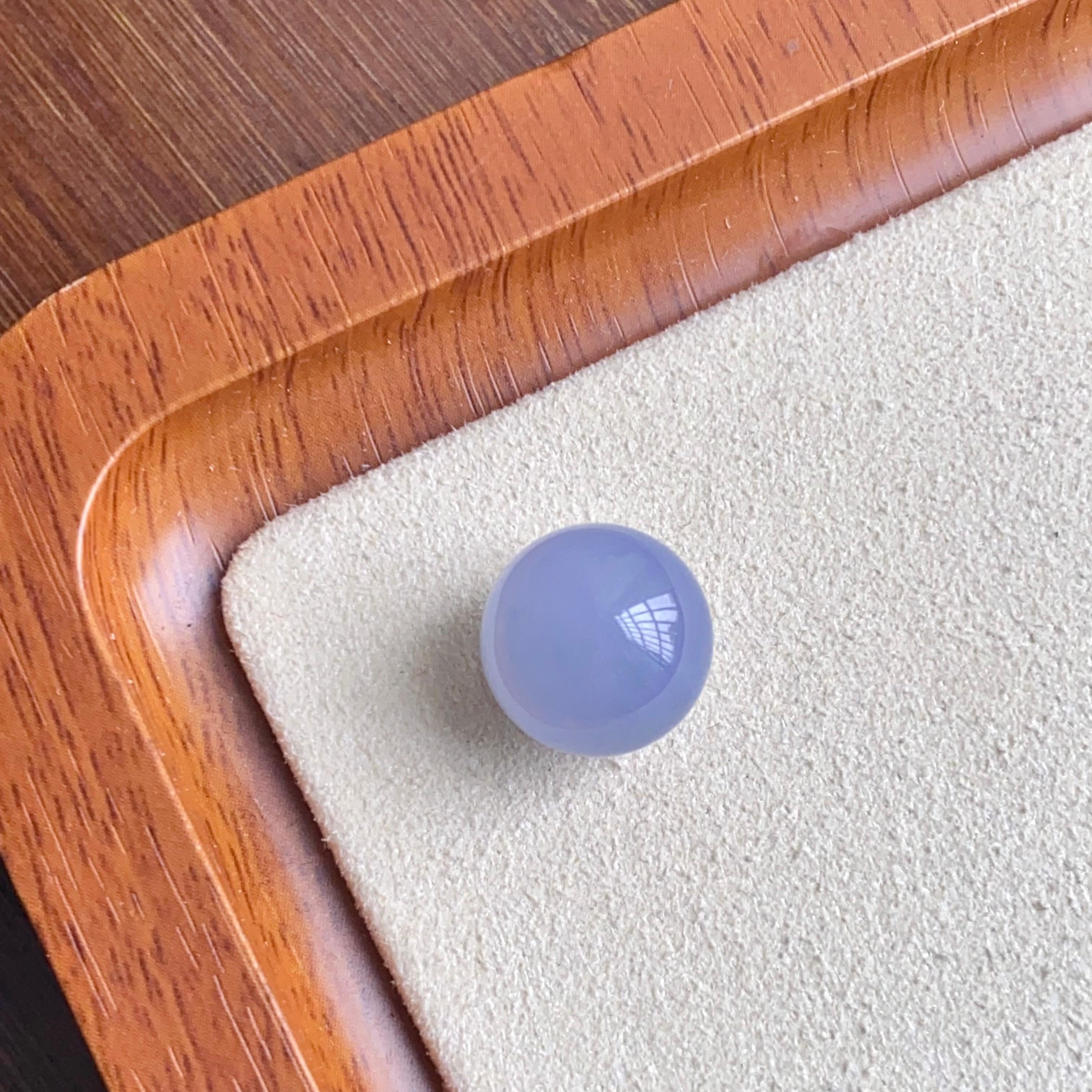 糯冰种紫罗兰单珠（yc260850）