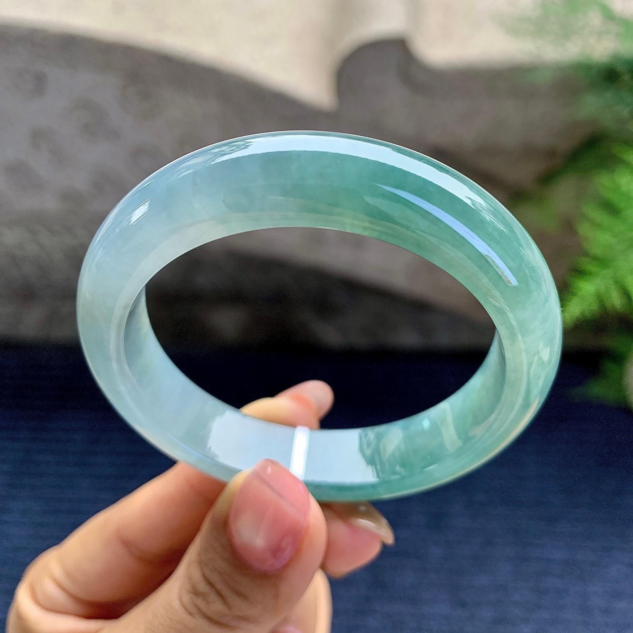 细糯种油青平安镯（50.2mm）（yc280855）