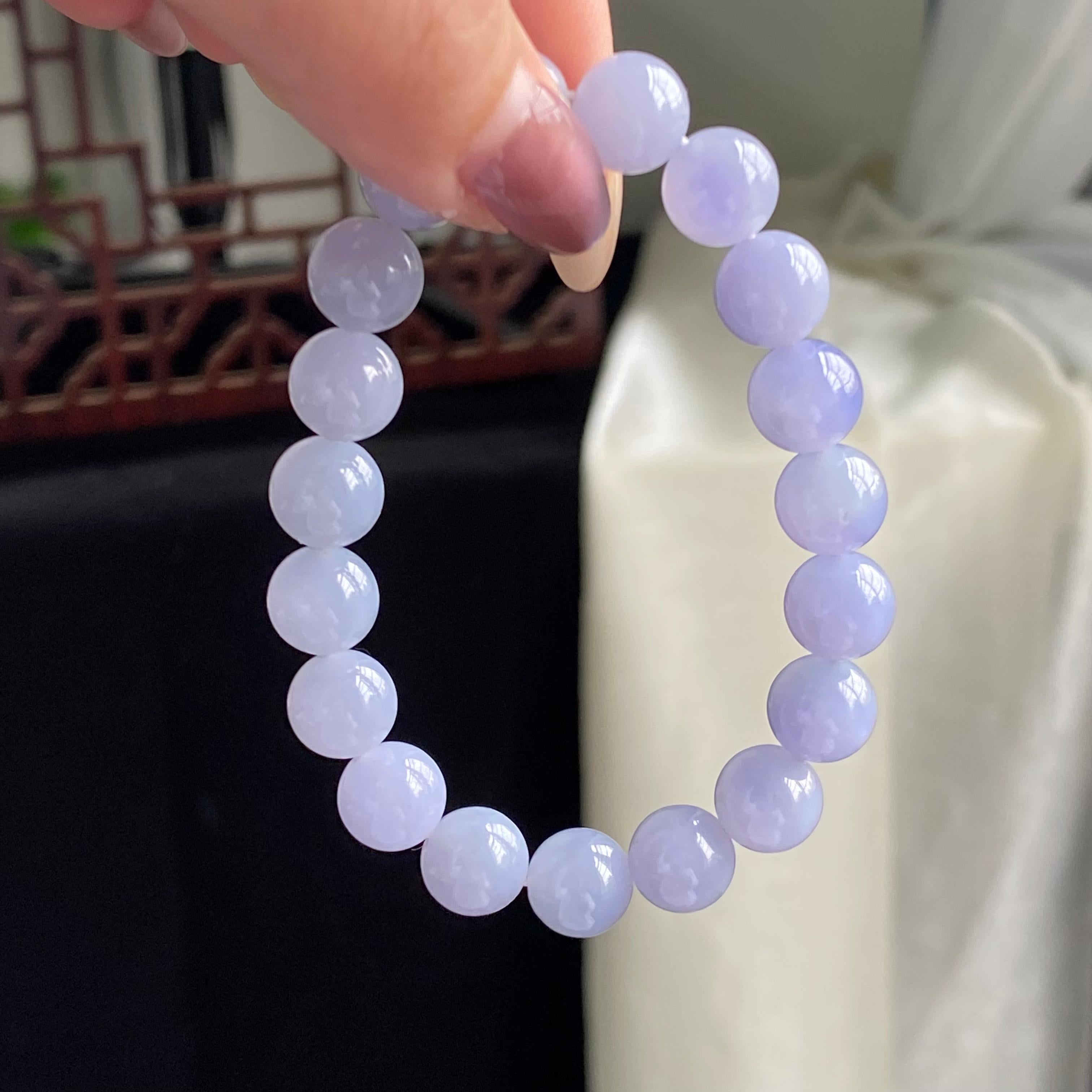 细糯种紫罗兰单圈手串（19颗）（yc196881）