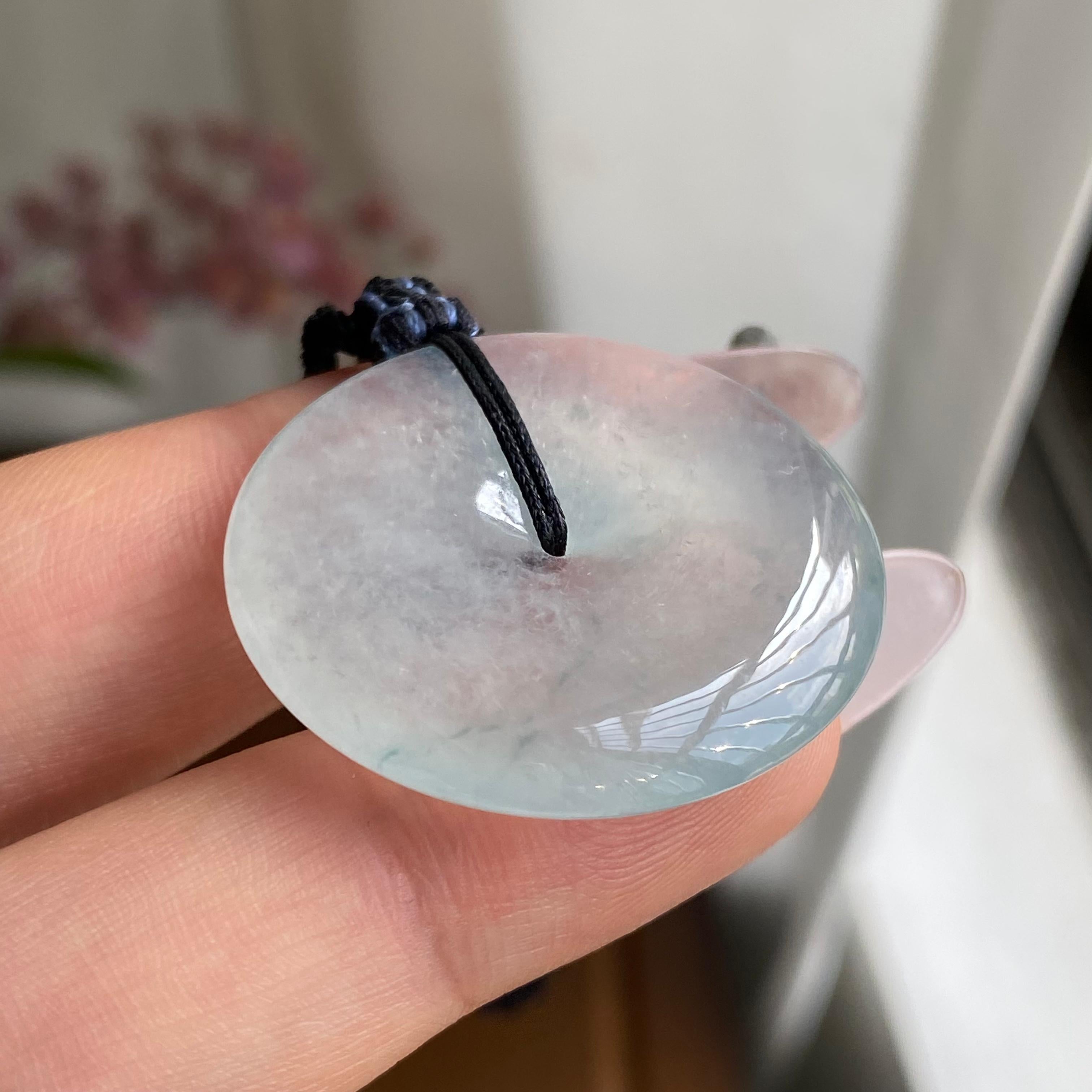 冰种晴底平安扣吊坠（yc303162）