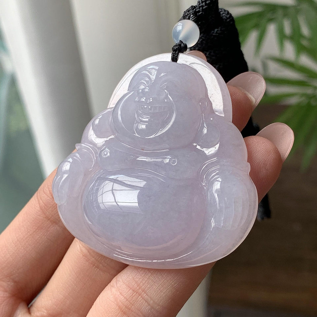 糯冰种带底色佛公吊坠 天然A货缅甸翡翠（yc693127）
