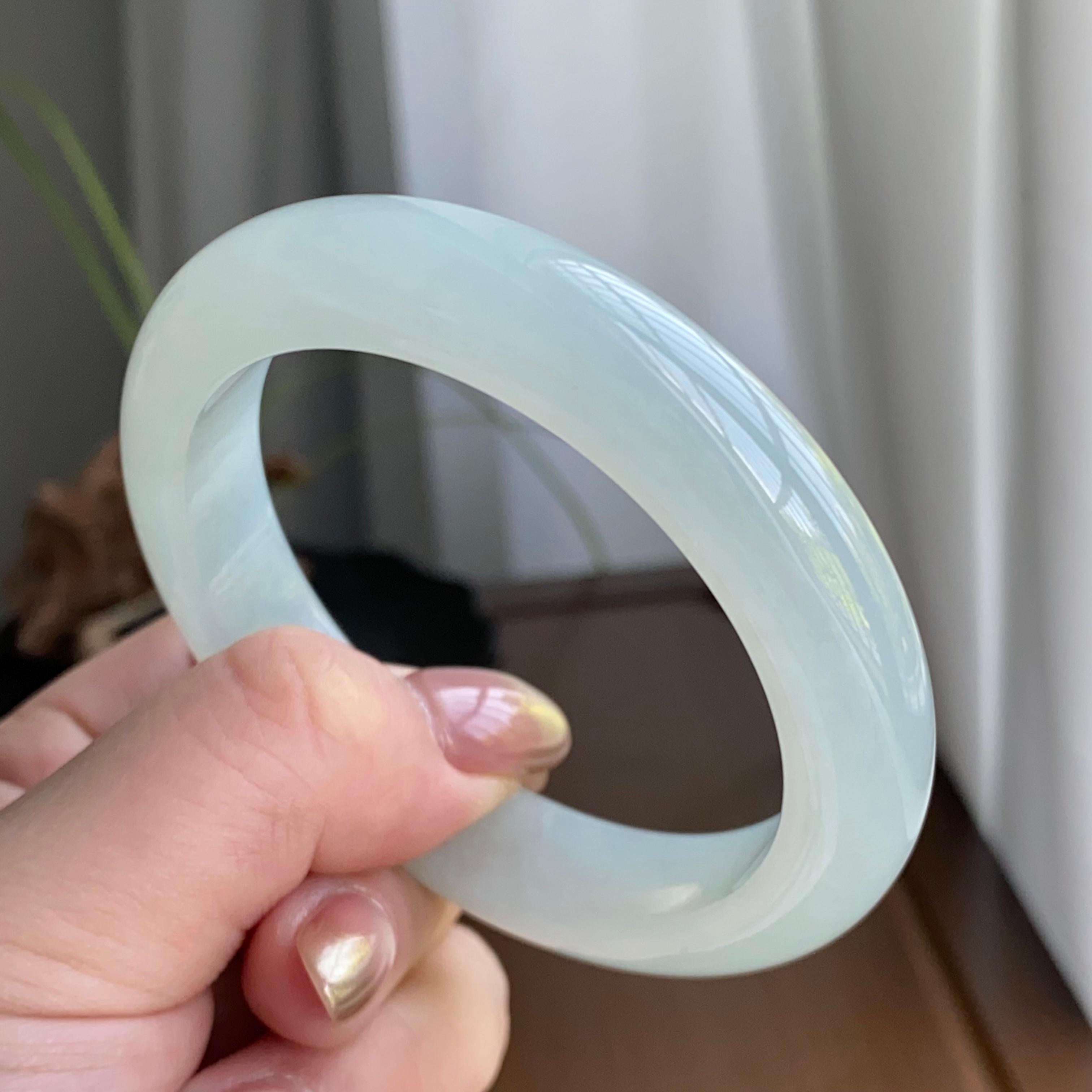 细糯种淡晴底平安镯（55圈）（yc258164）