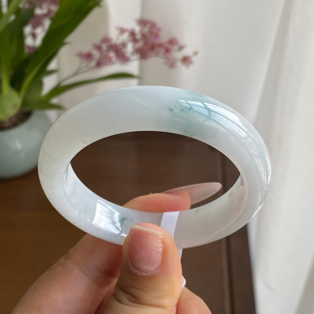 糯冰种飘花手镯（52圈）（yc298270）