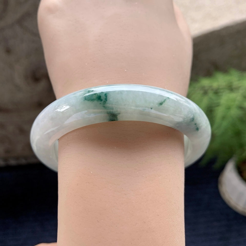 糯种飘花平安镯（58.7mm）（yc090942）