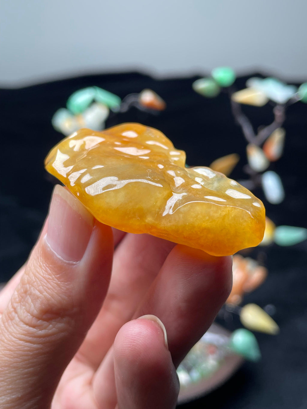 满润蜜糖黄翡片料（yc536310）