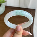 糯冰种飘花手镯（54圈）（yc298416）