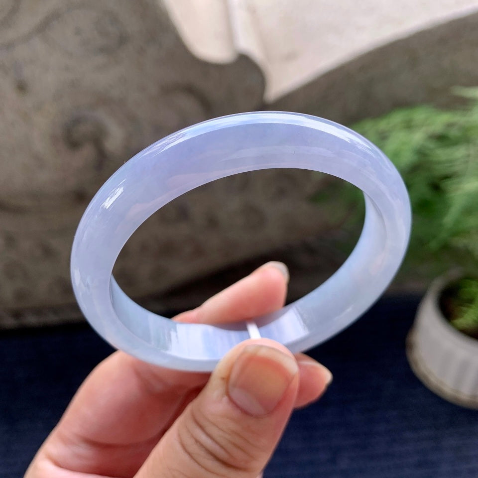糯冰种紫罗兰贵妃手镯（55mm）（yc089907）