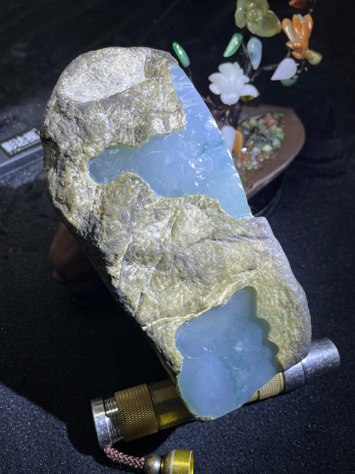 极品莫西沙开窗冰胶飘花料（yc705788）