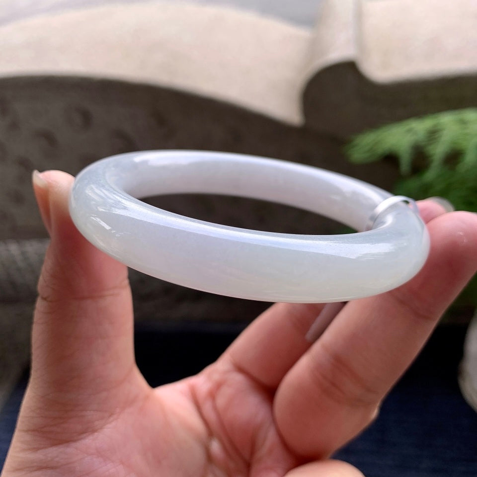 细糯种无色圆条手镯（56.7mm）（yc096598）