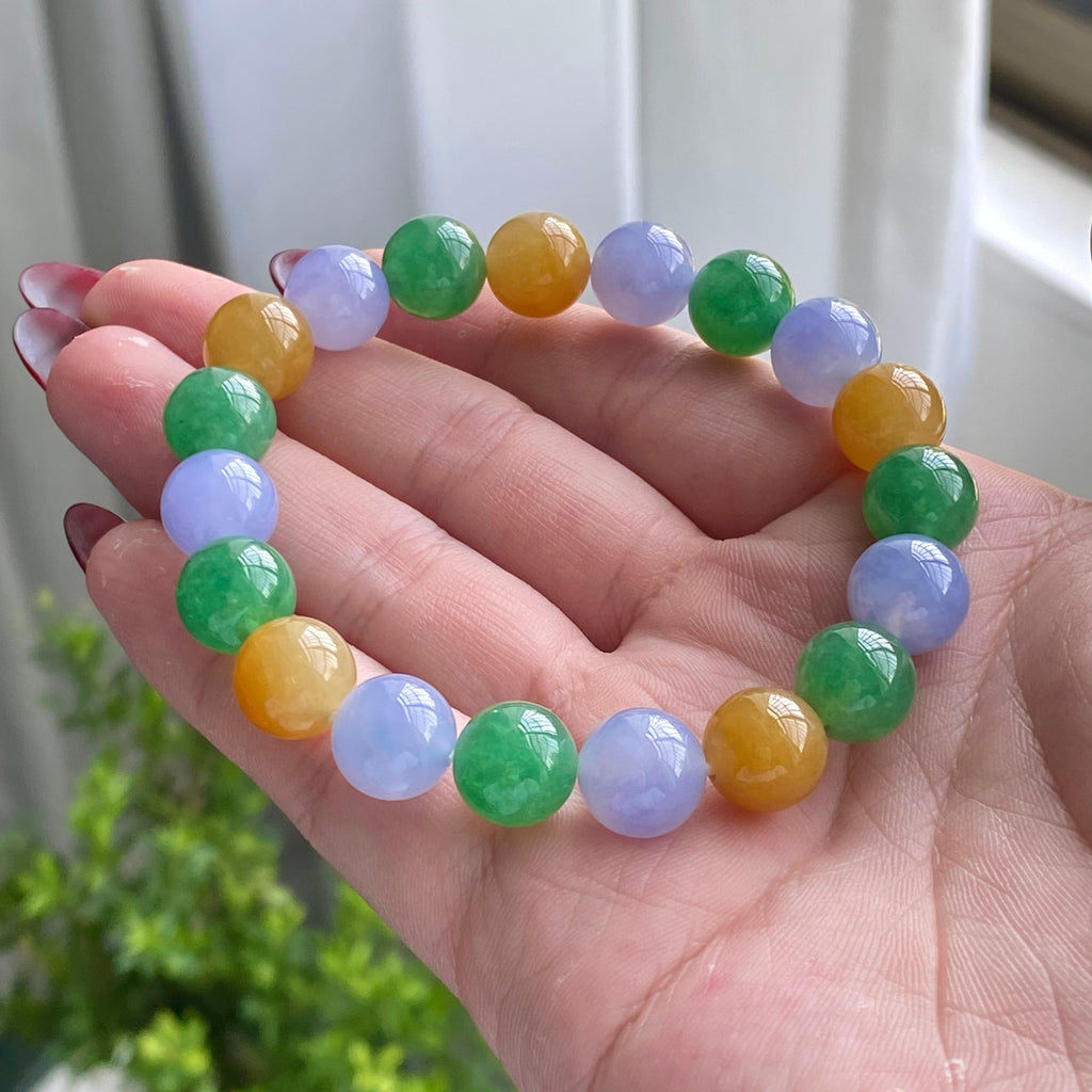 糯冰种多宝单圈手串（19颗）（yc203438）