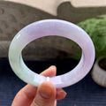 细糯种淡紫罗兰平安镯（56.7mm）（yc088396）