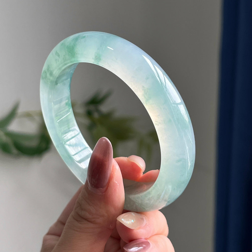 冰种飘花平安镯（56圈）（yc197922）