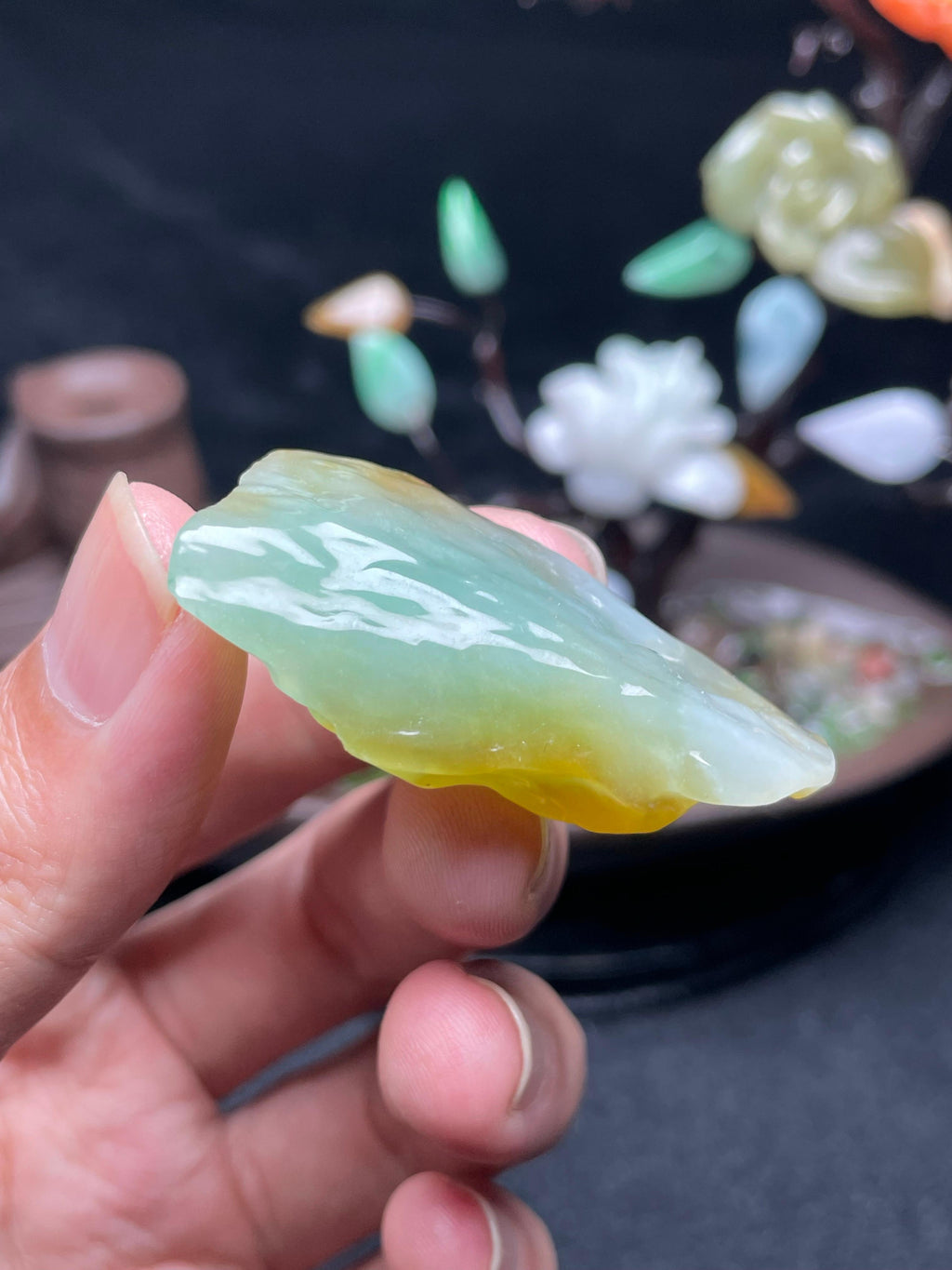 冰黄翡随形片料（yc530013）