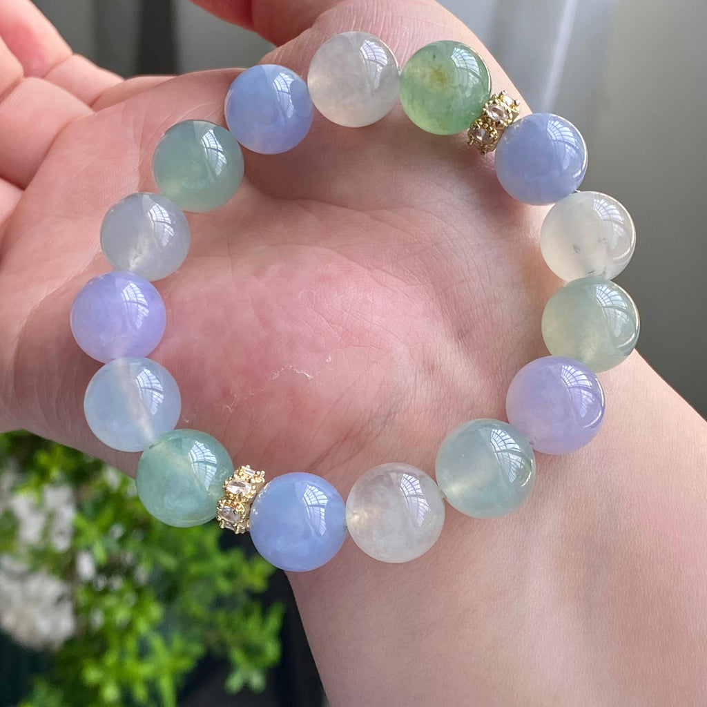 冰种多宝单圈手串（15颗）（yc203589）