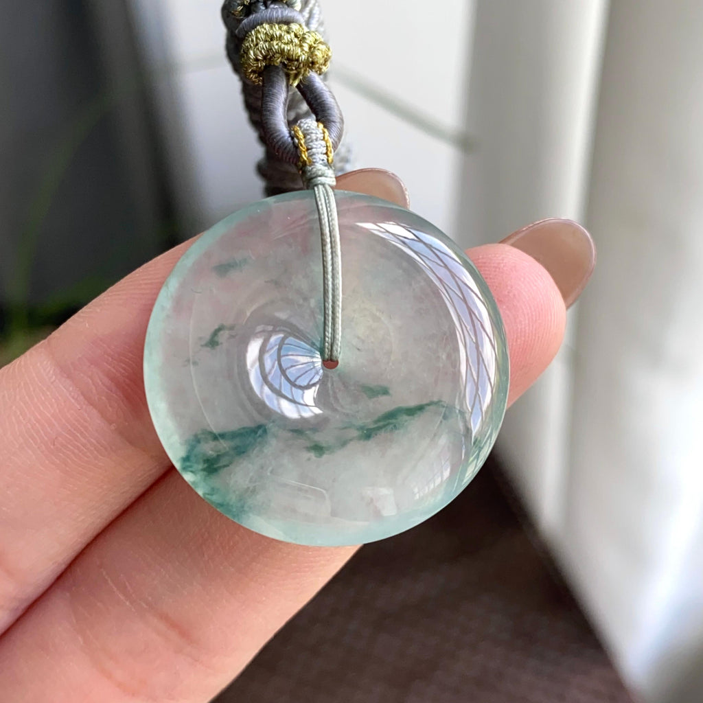 冰种飘花平安扣吊坠（yc263854）