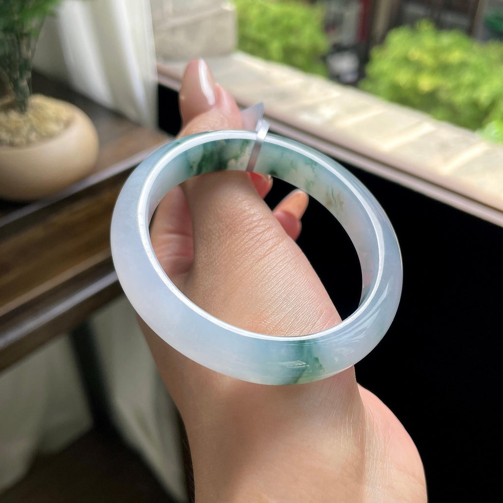 细糯种蓝飘花贵妃 55圈 天然缅甸A货翡翠（yc693160）