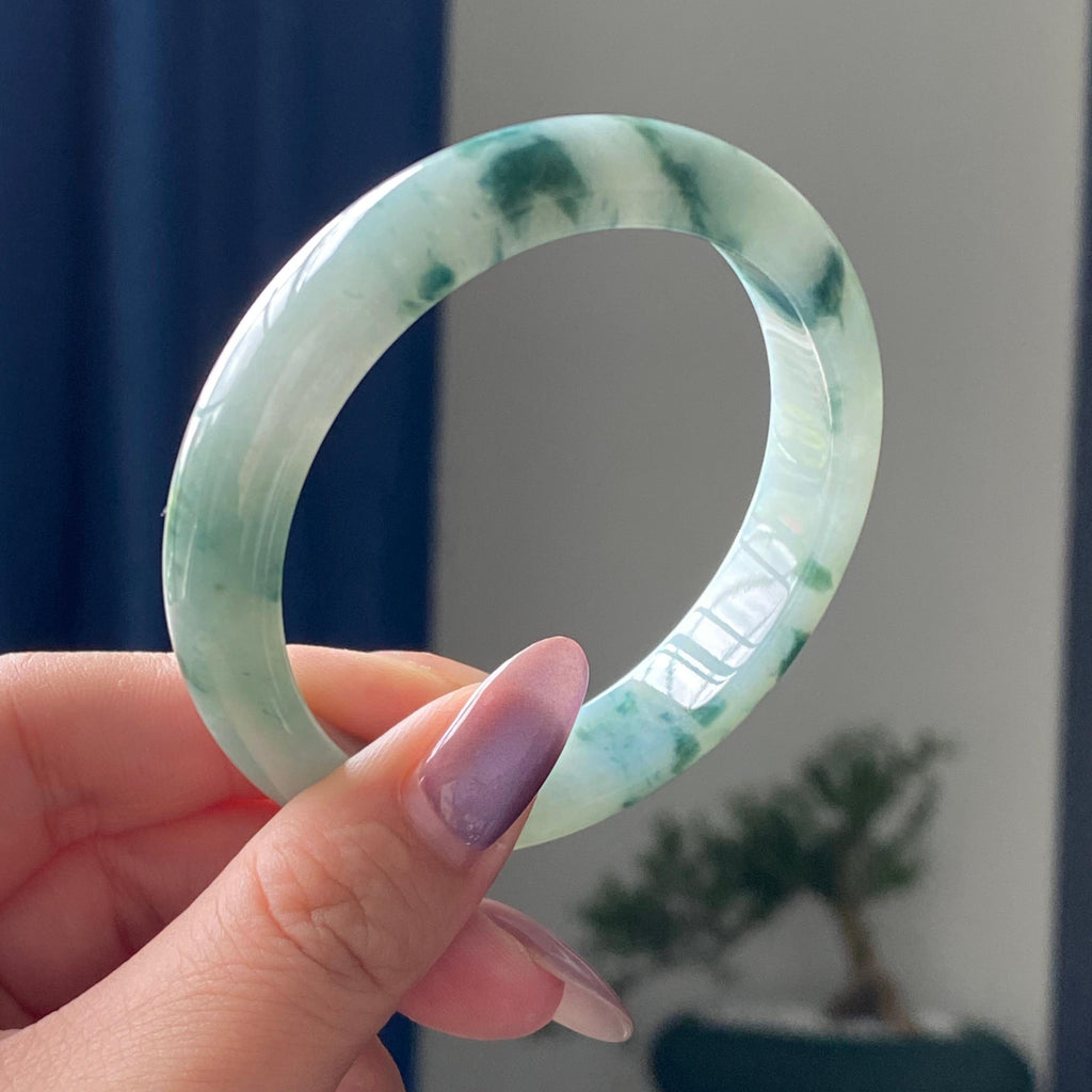 细糯种飘花平安镯手镯（55圈）（yc195216）