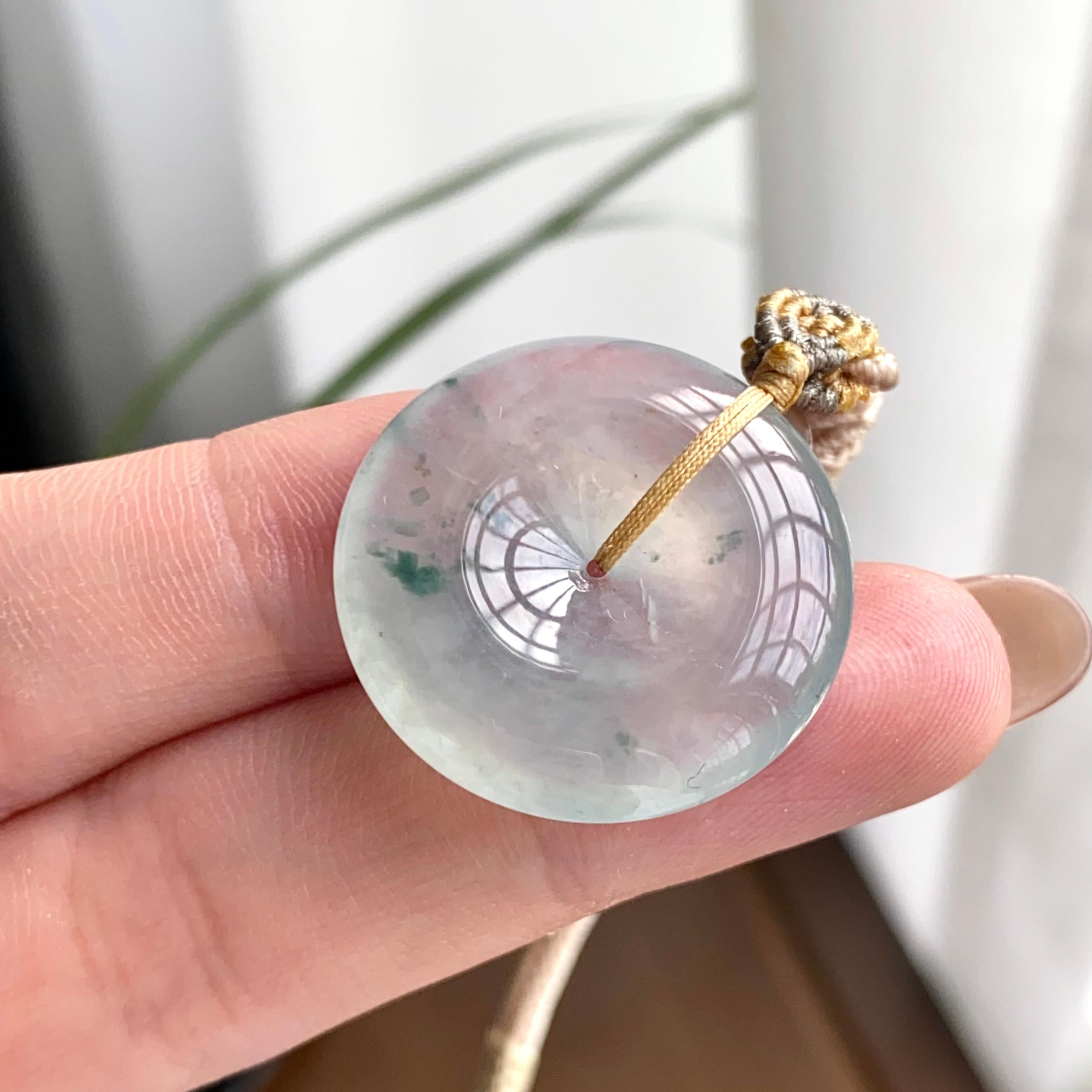 冰种飘花平安扣吊坠（yc262763）