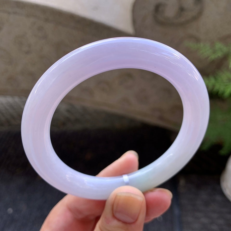 糯化淡春彩圆条手镯（56.6mm）（yc029136）