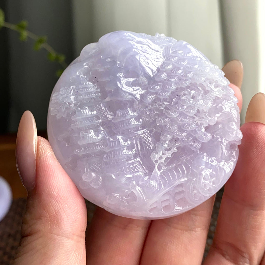 细糯种春彩平安镯山水牌套装（57圈）（yc247641）