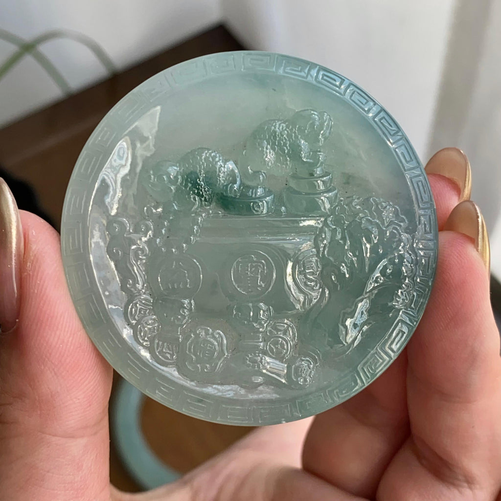 冰种晴底平安镯套装（58圈）（yc258997）