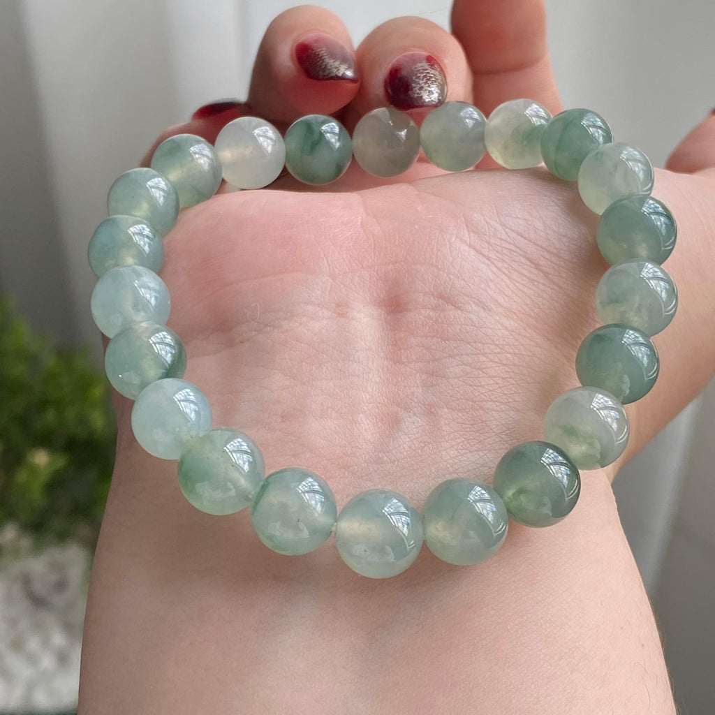 冰种飘花单圈手串（22颗）（yc213868）