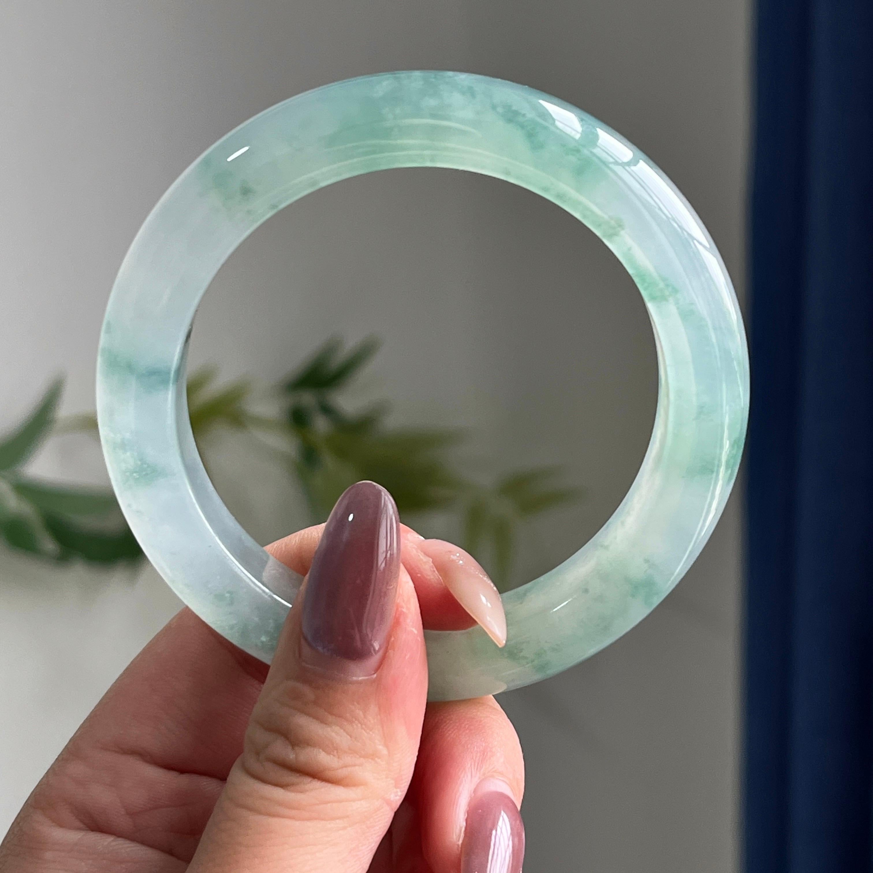 冰种飘花平安镯（56圈）（yc197922）